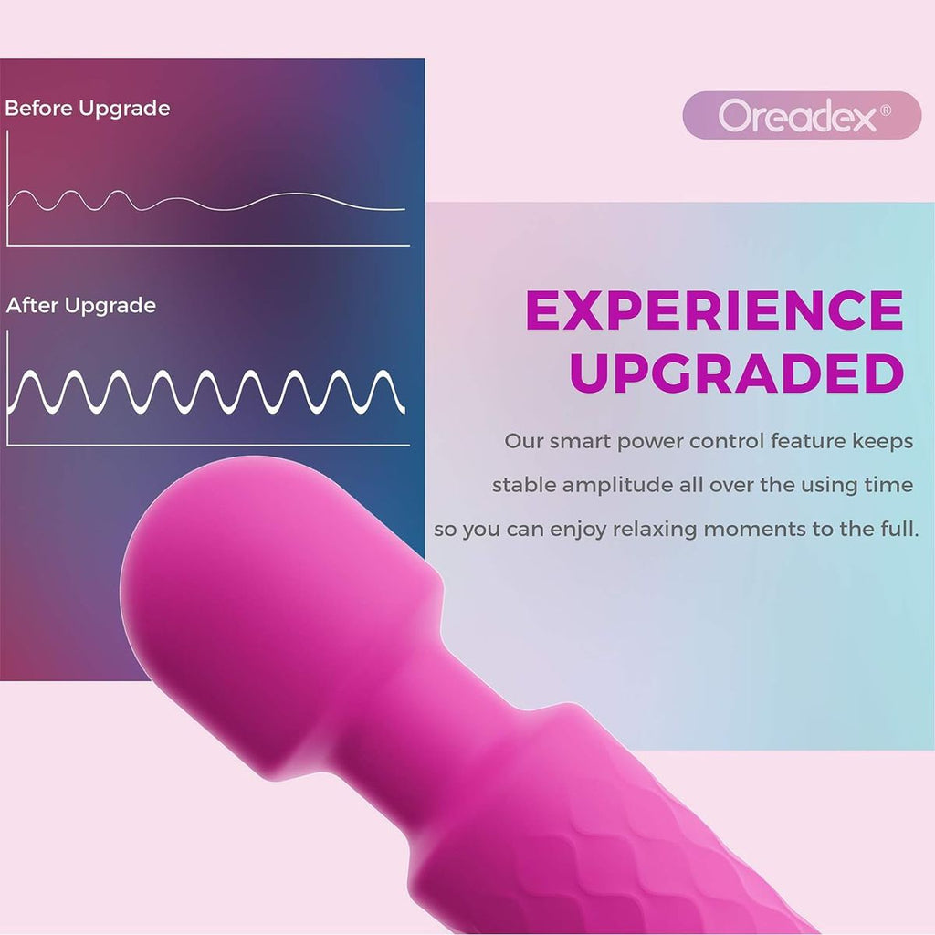 Oreadex Powerful Rechargeable Waterproof Personal Wand Massager