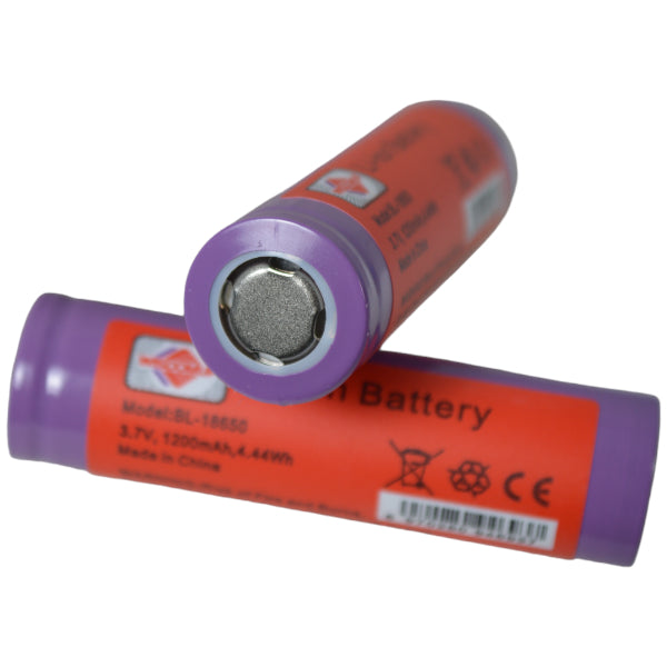 Wisdomup BL-18650 Rechargeable Li-ion 1200mAh Battery - Pack of 2