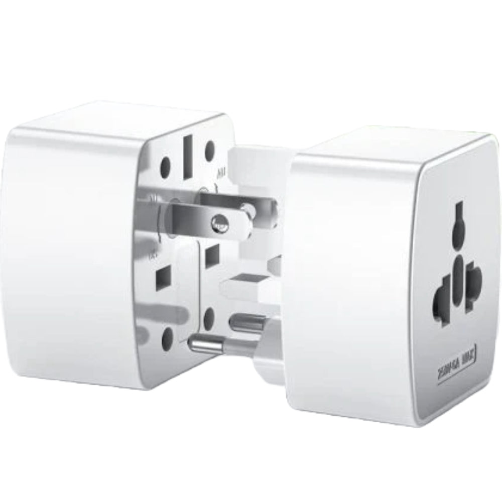 Travel Adapter International World Plug Adapter - Multiplug White Plug - 6A