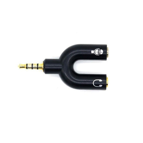 Techme 3.5mm Male to Female Audio and Mic Adapter