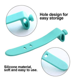 Techme Silicone Cable Clip Organizer Straps