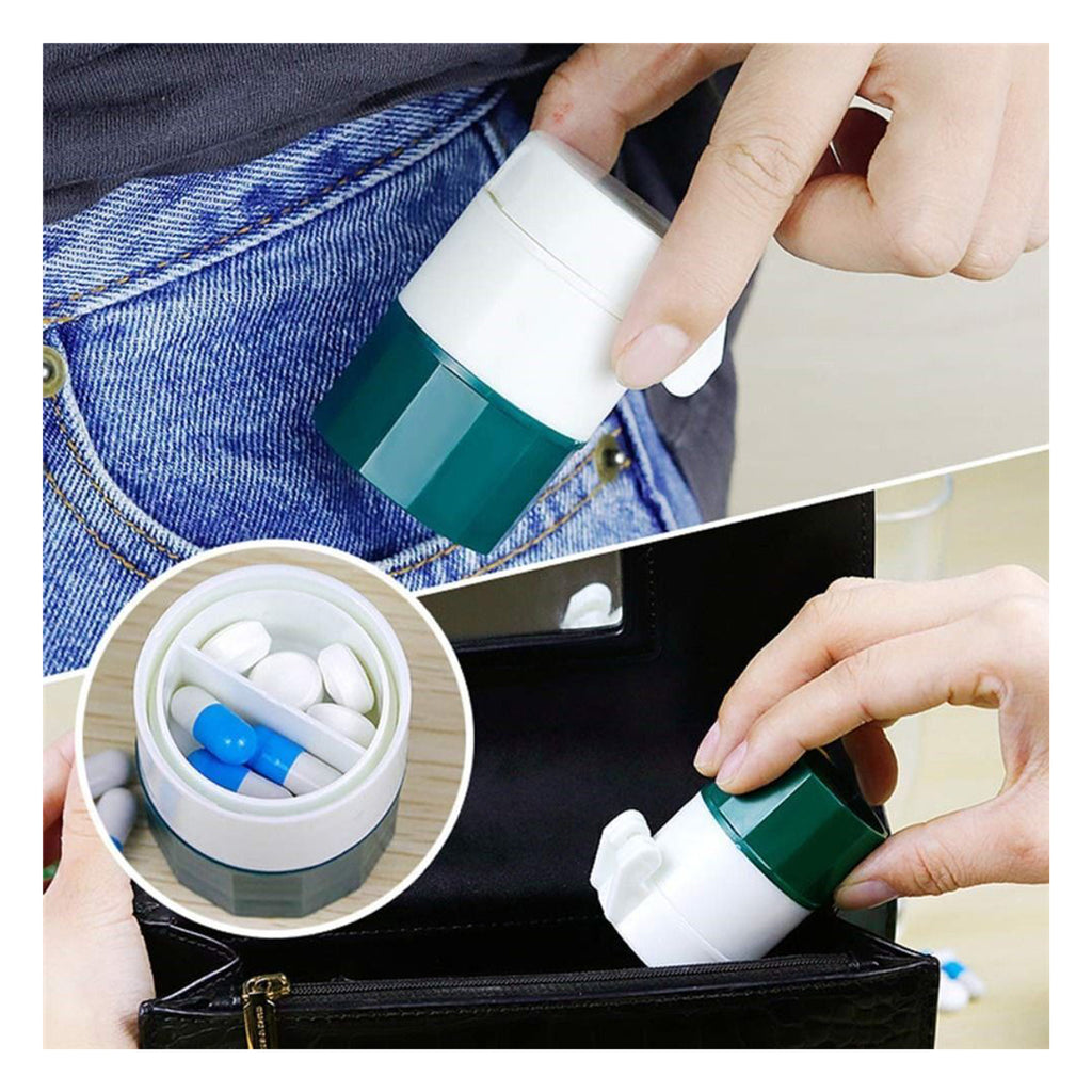 First Aid 3-in-1 Pill Cutter, Crusher, and Storage