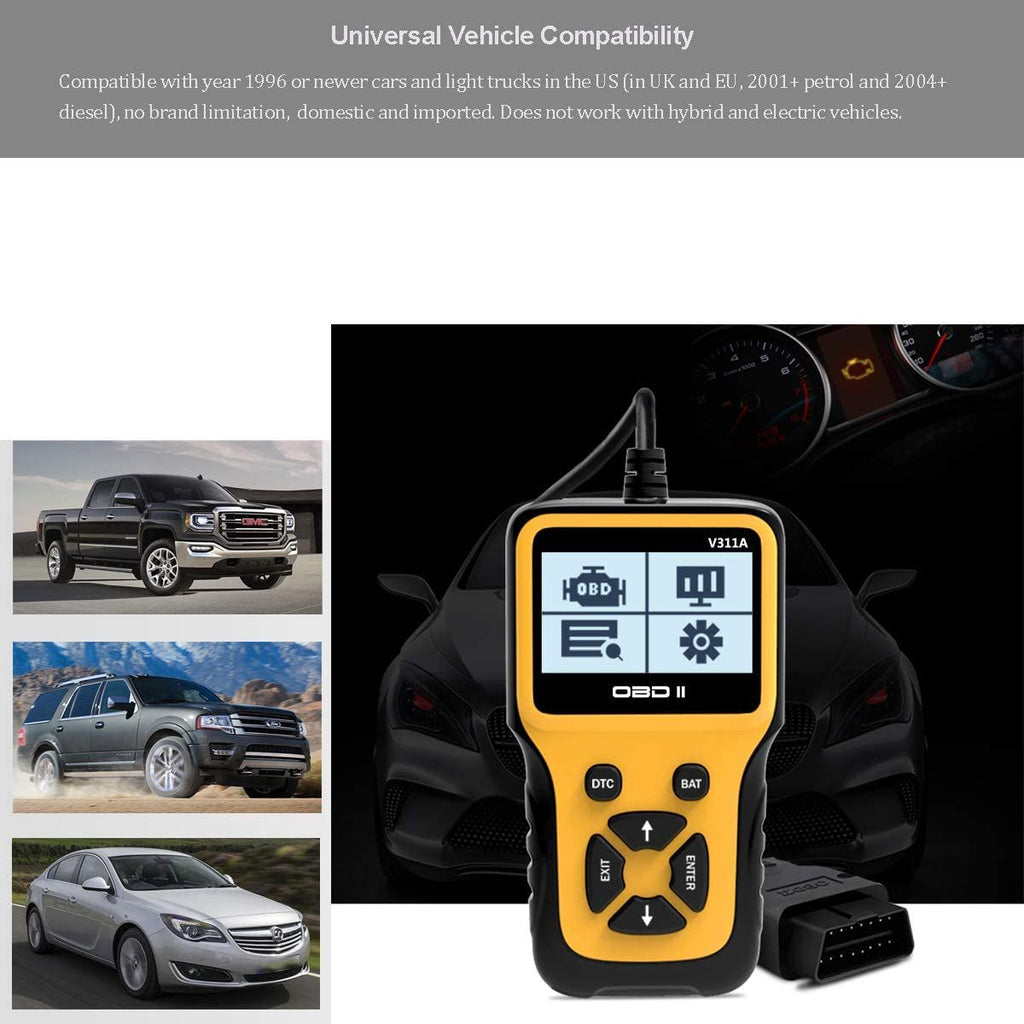 Veepeak V311A OBD2 Engine Code Reader Reset Diagnostic CAN Scan Tool