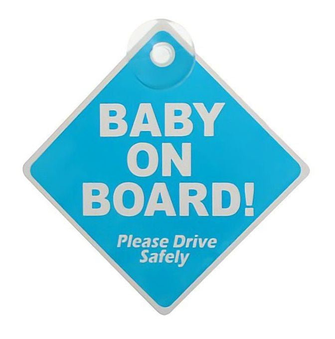 Baby On Board Safety Sign - Blue