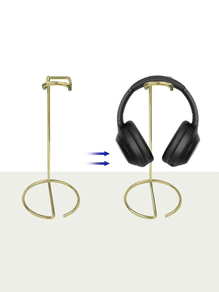 Techme Gold Headphone Headset Desktop Stand