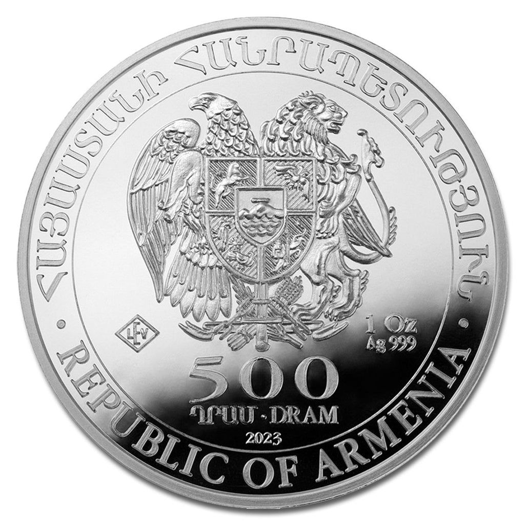 2023 1 oz Armenian Pure 0.999 Fine Silver Noah's Ark Coin BU in Capsule