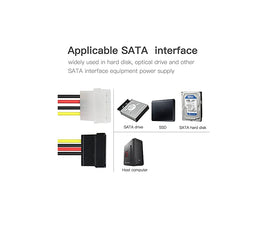 SATA 4 Pin IDE to 15 Pin HDD Power Adapter Cable Hard Drive