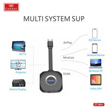 Load image into Gallery viewer, Earldom ET-W6+ WiFi Miracast &amp; Airplay 1080p HDMI Streaming Display Dongle