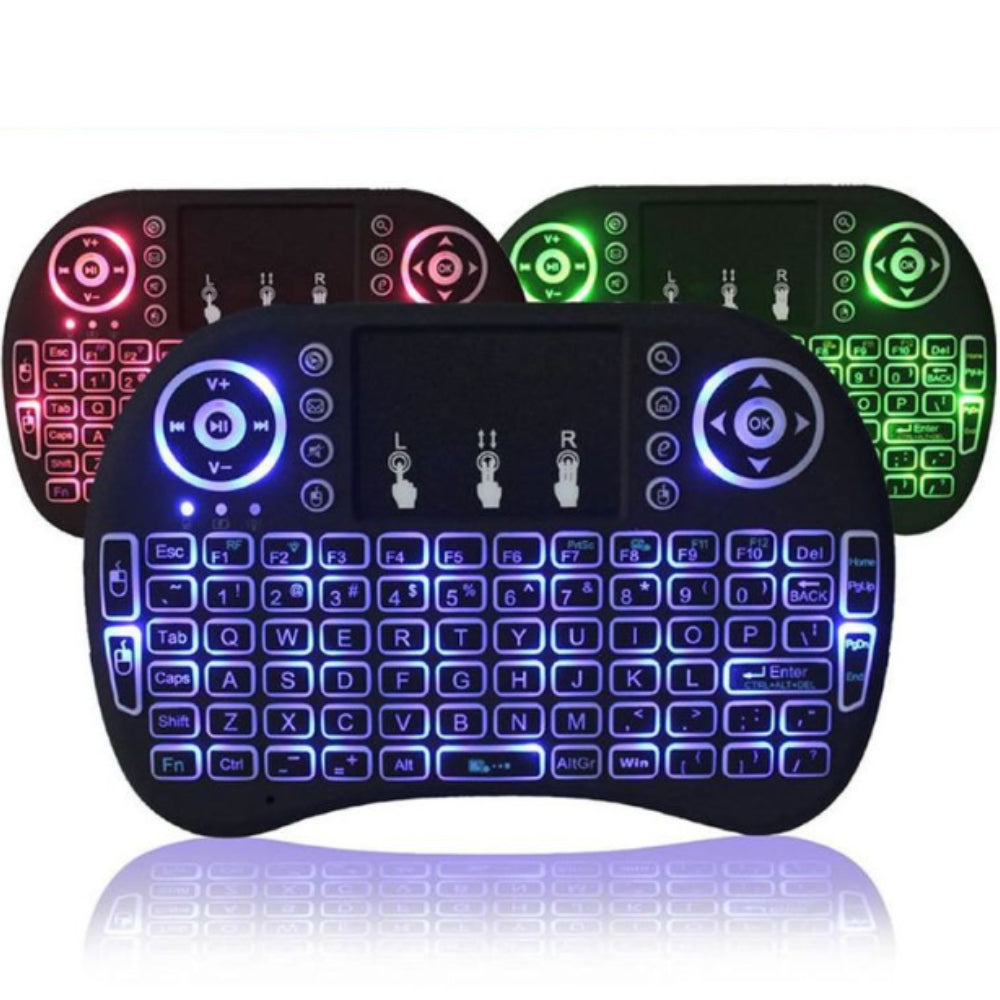 i8 Wireless Keyboard Touchpad for PC, TV - RGB Mini Keyboards
