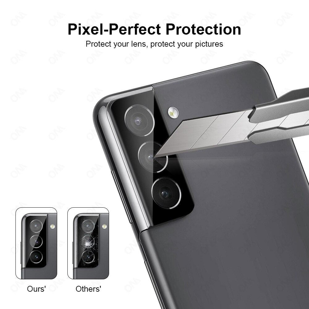 Camera Lens Glass Cover for Samsung Galaxy S22 - Pack of 2 - Black