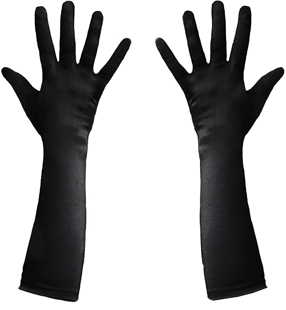 Ladies Satin Gloves Nylon Satin Gloves Retro Ball Performance Long Gloves