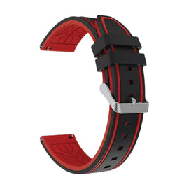 Black & Red Silicone Strap for 38mm Apple iWatch