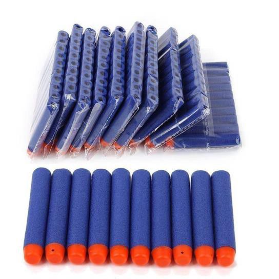 Refill Foam Darts Bullets for Nerf Toy Guns - 200 Pack-7.2*1.3cm Blue