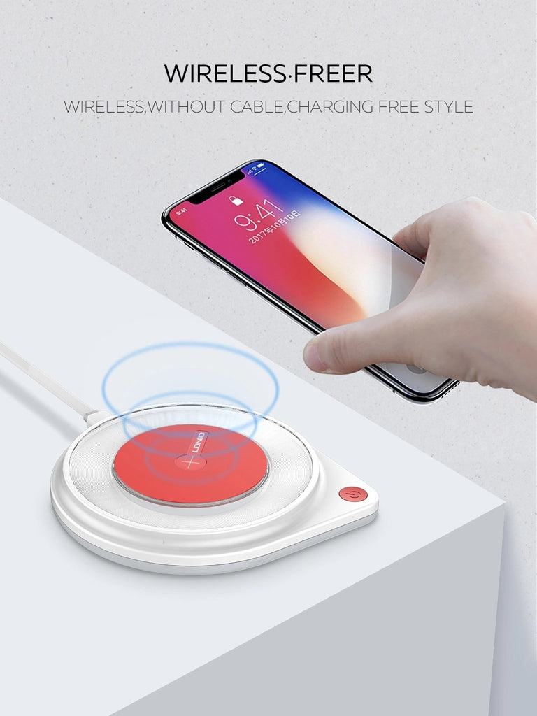 LDNIO 10W Fast Wireless Charger Charging Pad with Built-in Bedside Lamp