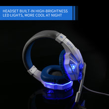 Load image into Gallery viewer, Soyto SY830MV Wired 3.5mm Stereo LED Backlit Gaming Headphone w/Mic (Blue)
