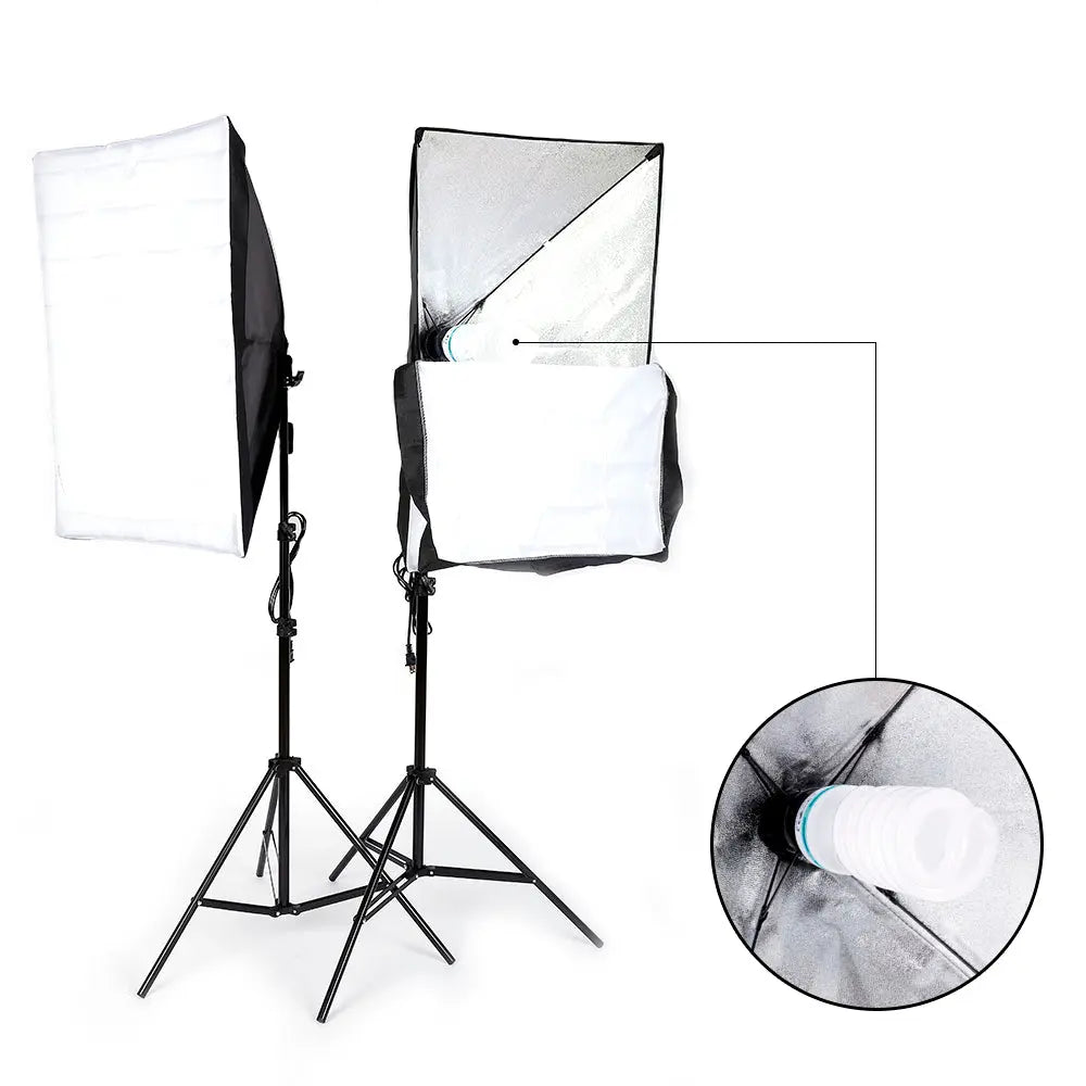 135W Bulb 5070 Single Head Soft Light Box Two Lights Set Awesome Imports