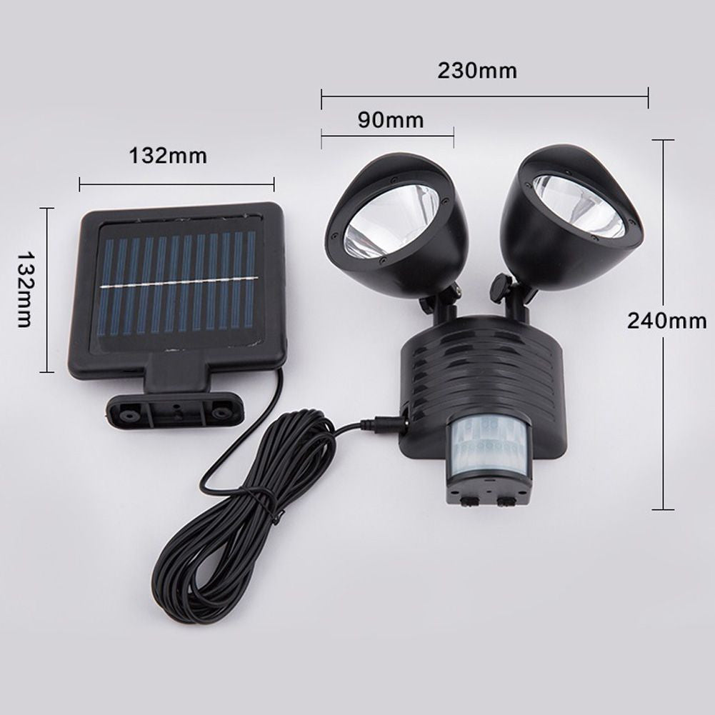 22 LED Solar Powered PIR Motion Sensor Security Light