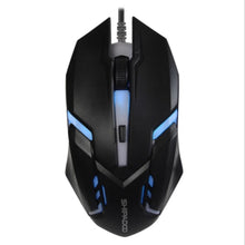 Load image into Gallery viewer, Shipadoo S500 High Performance LED Gaming Mouse - Black
