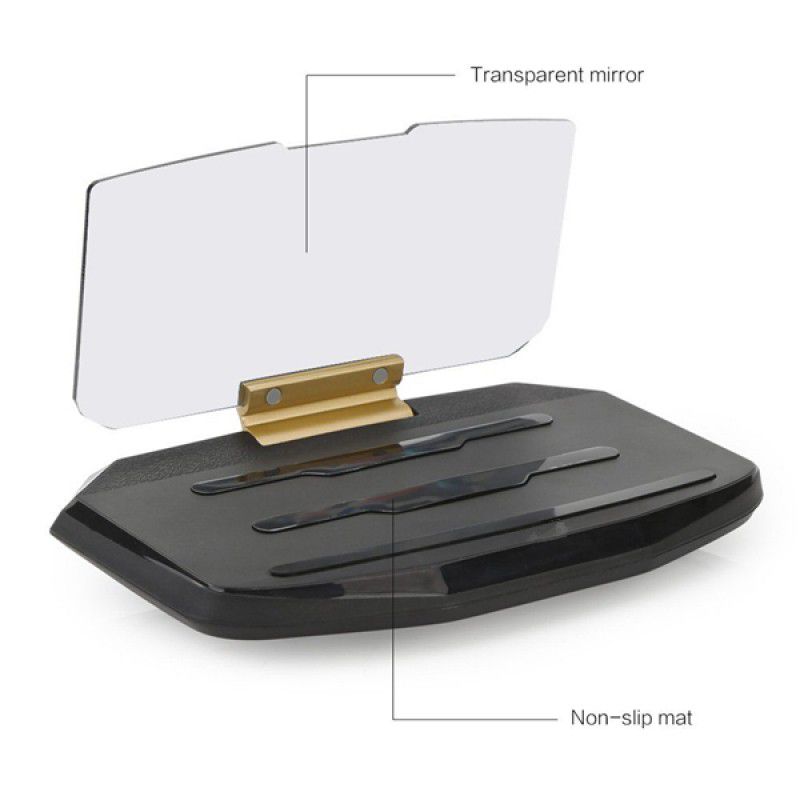 Cell Phone Reflector Heads-Up Display Bracket Mounted
