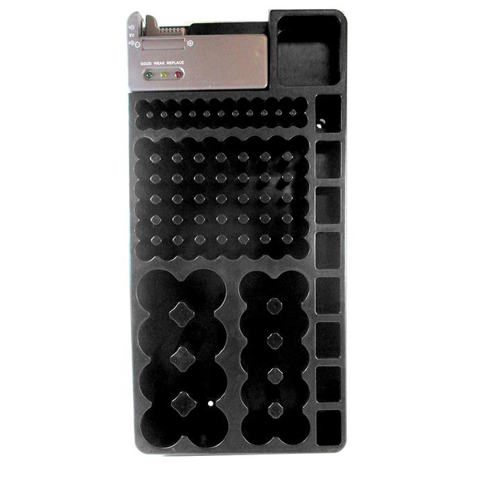 Battery Storage Organizer Holder with Tester - 110 Batteries Capacity