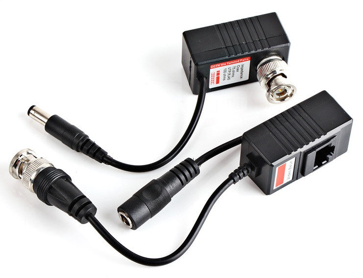 CCTV via CAT-5 Twisted Pair Passive Video/ Audio/ Power Balun Transceivers for Security Cameras