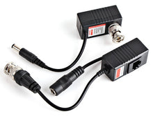 Load image into Gallery viewer, CCTV via CAT-5 Twisted Pair Passive Video/ Audio/ Power Balun Transceivers for Security Cameras
