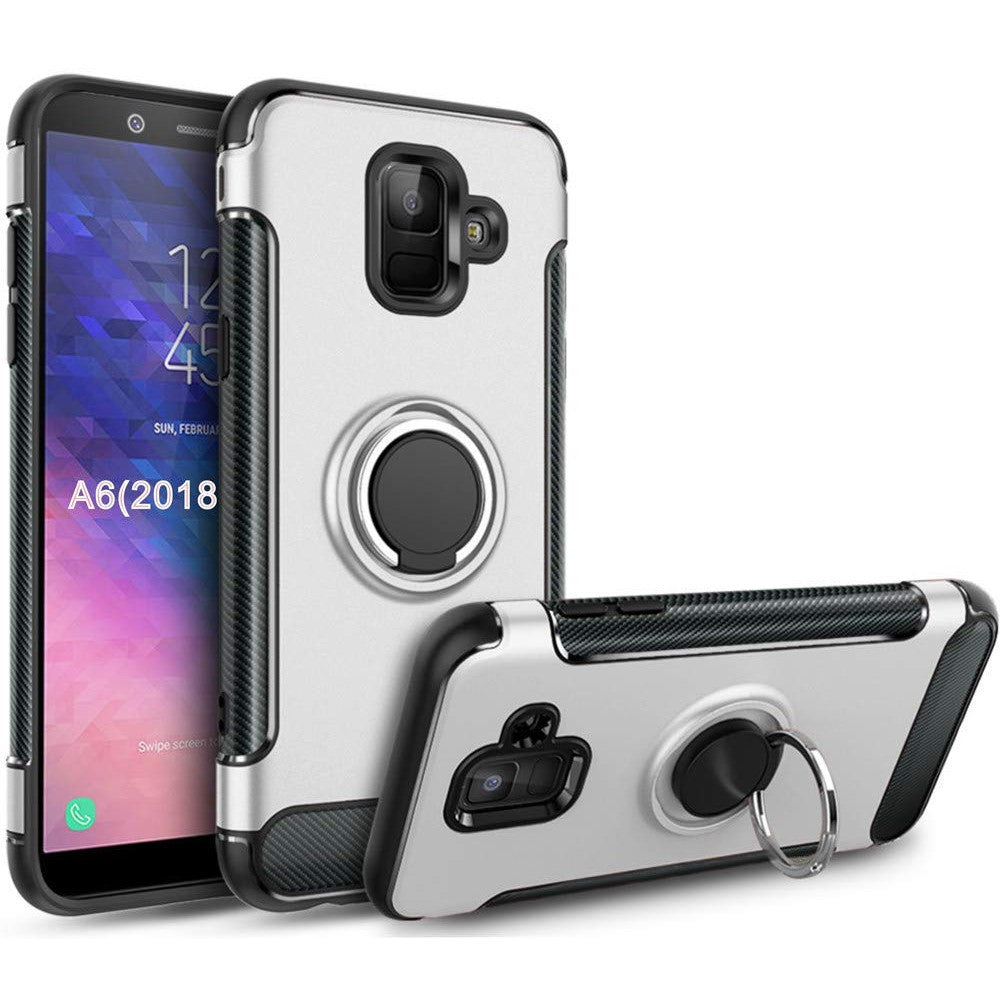 Verus Protective Hard Case with Silver Ring for Samsung S9+