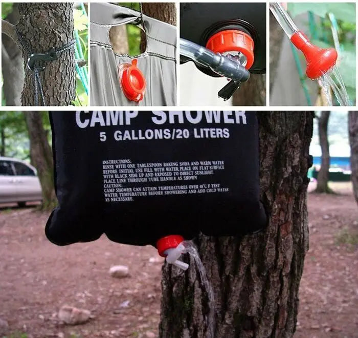 20L Solar Heated Portable Camping Shower Bag - Shopinc