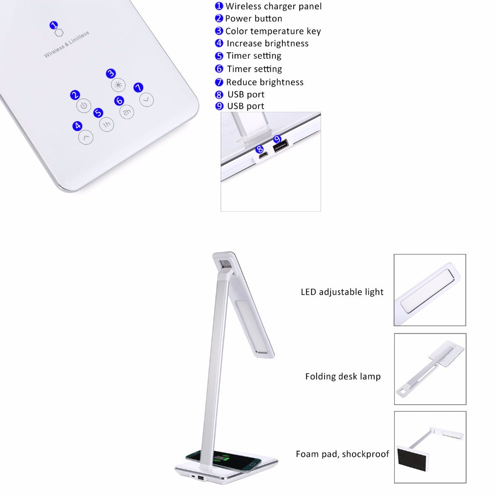 WD102 LED Lamp with Wireless Charger