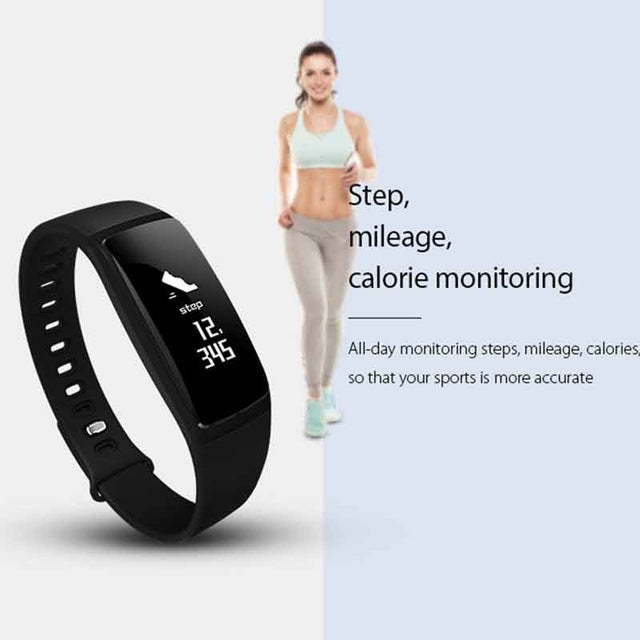 V07s Fitness Smart  Tracker with Heart Rate Monitor, Activity Tracker for Android IOS