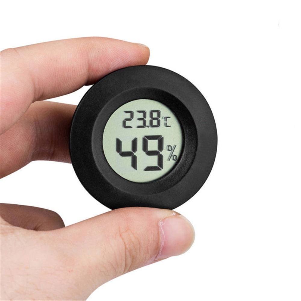 Mihuis SR Digital LCD Thermometer Hygrometer Electronic Temperature Meter - Black