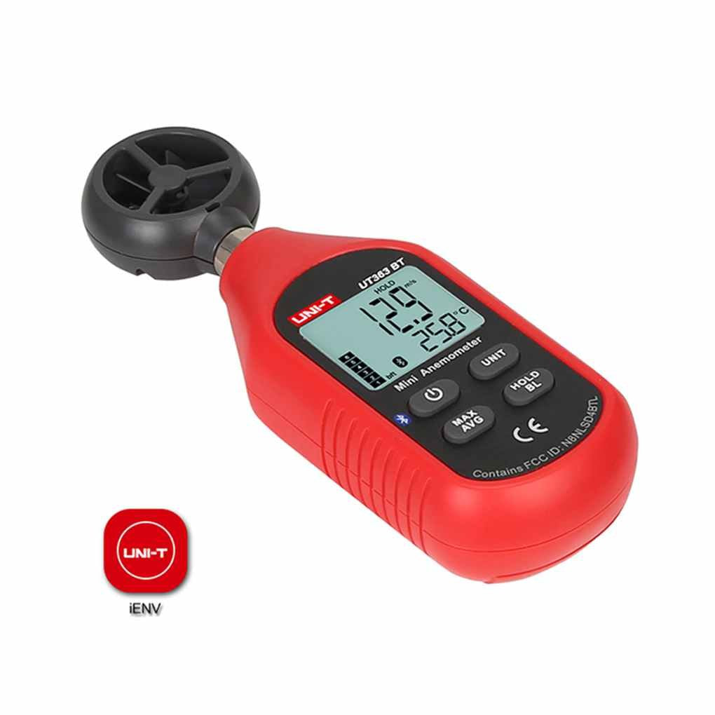 Uni-T UT363 BT Digital Anemometer Thermometer Wind-Speed Meter Handheld with LCD & Bluetooth