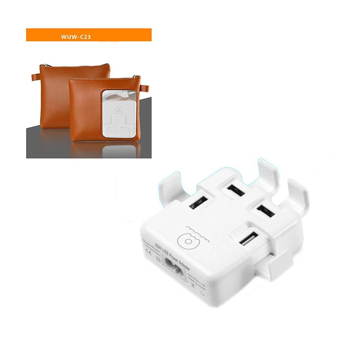 WuW  C23 4 Port 4A Fast Charge USB Charger Hub - White