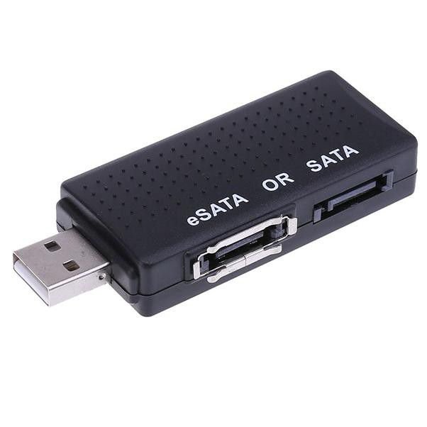 Techme USB to eSATA SATA Serial ATA Bridge Dual Port Adapter Converter