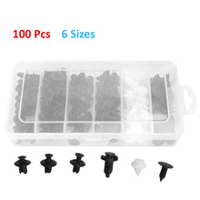 Load image into Gallery viewer, 100Pcs Assorted Car Body Plastic Push Retainer Pin Rivet Fasteners Kit