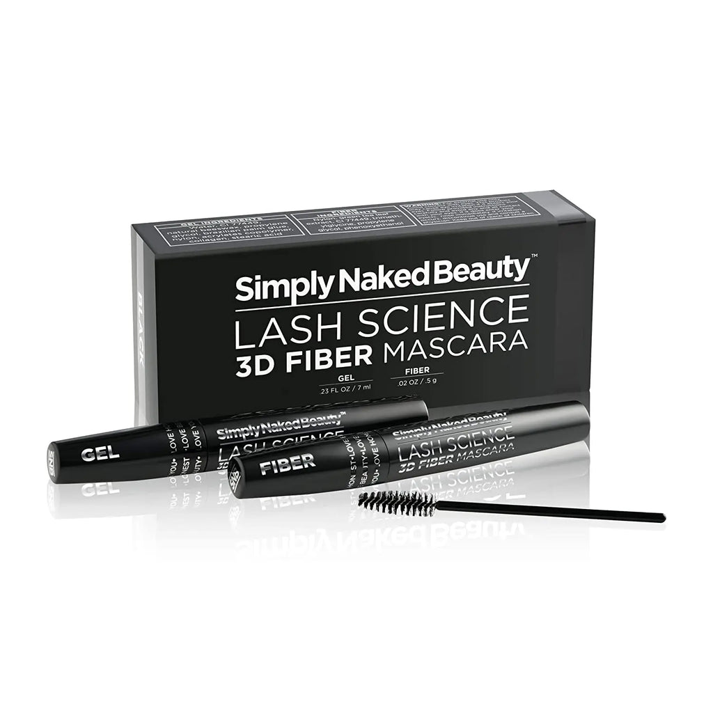 3D Fiber Lash Mascara by Simply Naked Beauty. Waterproof, lengthening voluminous, on lashes all day. Best and highest rated 3D and 4D gel and fiber formula. Non toxic, hypoallergenic, Natural. Black Awesome Imports
