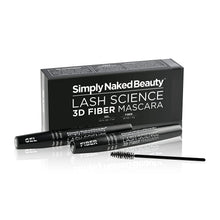 Load image into Gallery viewer, 3D Fiber Lash Mascara by Simply Naked Beauty. Waterproof, lengthening voluminous, on lashes all day. Best and highest rated 3D and 4D gel and fiber formula. Non toxic, hypoallergenic, Natural. Black Awesome Imports