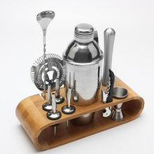 Load image into Gallery viewer, Mihuis Mixologist Cocktail Bar Set with Wooden Stand