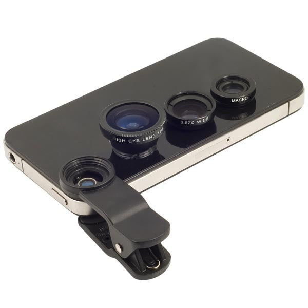 Universal 3-in-1 Cell Phone Camera Lens Kit - Awesome Imports - 2