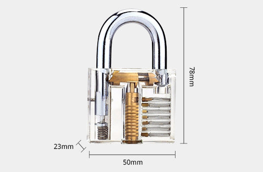 Mihuis Lock Pick Tool Set with Transparent Practice Padlock