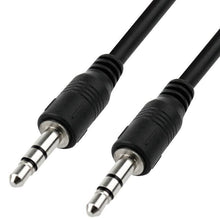 Load image into Gallery viewer, A3.5mm AUX Braided Male to Male Stereo Audio Cable Cord for PC/iPod/CR/iPhone - Black