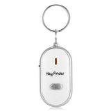 Whistle Key Finder Key Tracker Anti-lost with LED Light - White