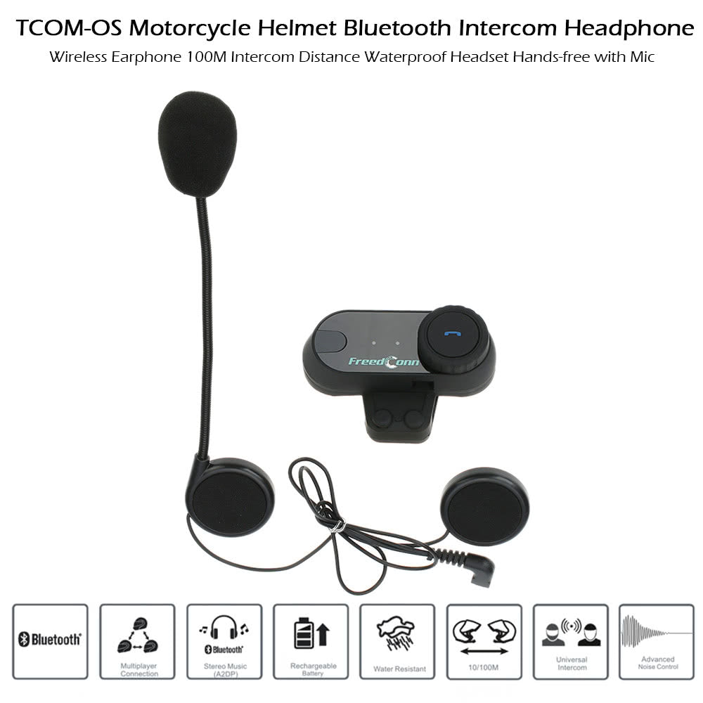 Freedconn TCOM-OS Motorcycle Bluetooth Intercom Headset 100M