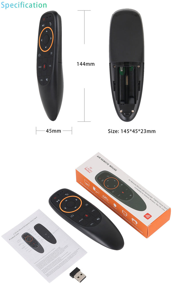 G10 Voice & Air Mouse 2.4GHz Remote Control for Android TV BOX / Smart TV / PC