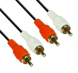 VCOM 2xRCA Male to 2xRCA Male Cable (CV022) - 1.8m
