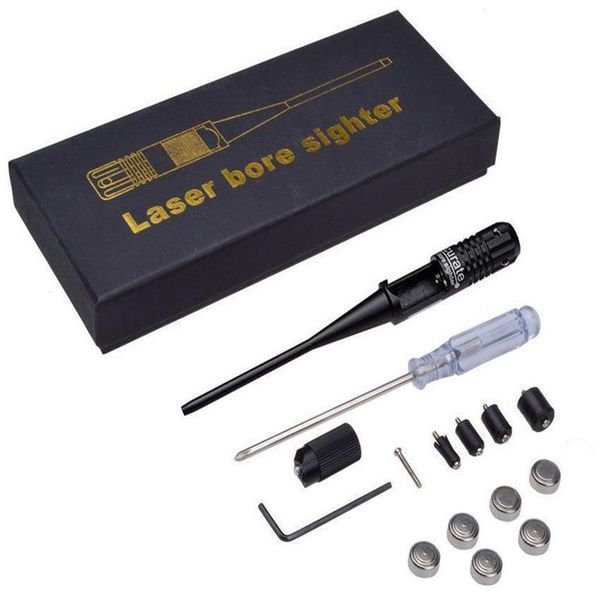 Red Laser Bore Sighter kit for 0.22 to 0.50 Caliber Rifles & Handguns