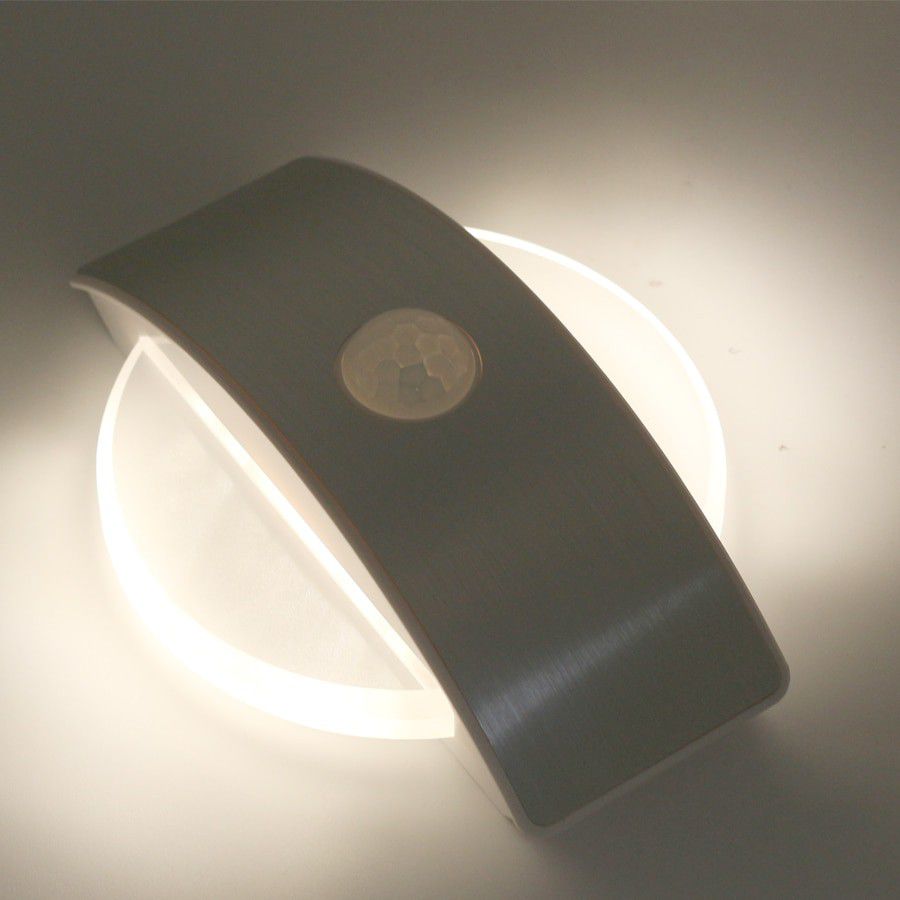 Mihuis Round Motion Sensor Battery Powered Wall Light