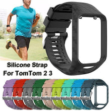 Load image into Gallery viewer, Techme Silicone Bracelet Watch Strap Band for TomTom Series 2/3 - Black