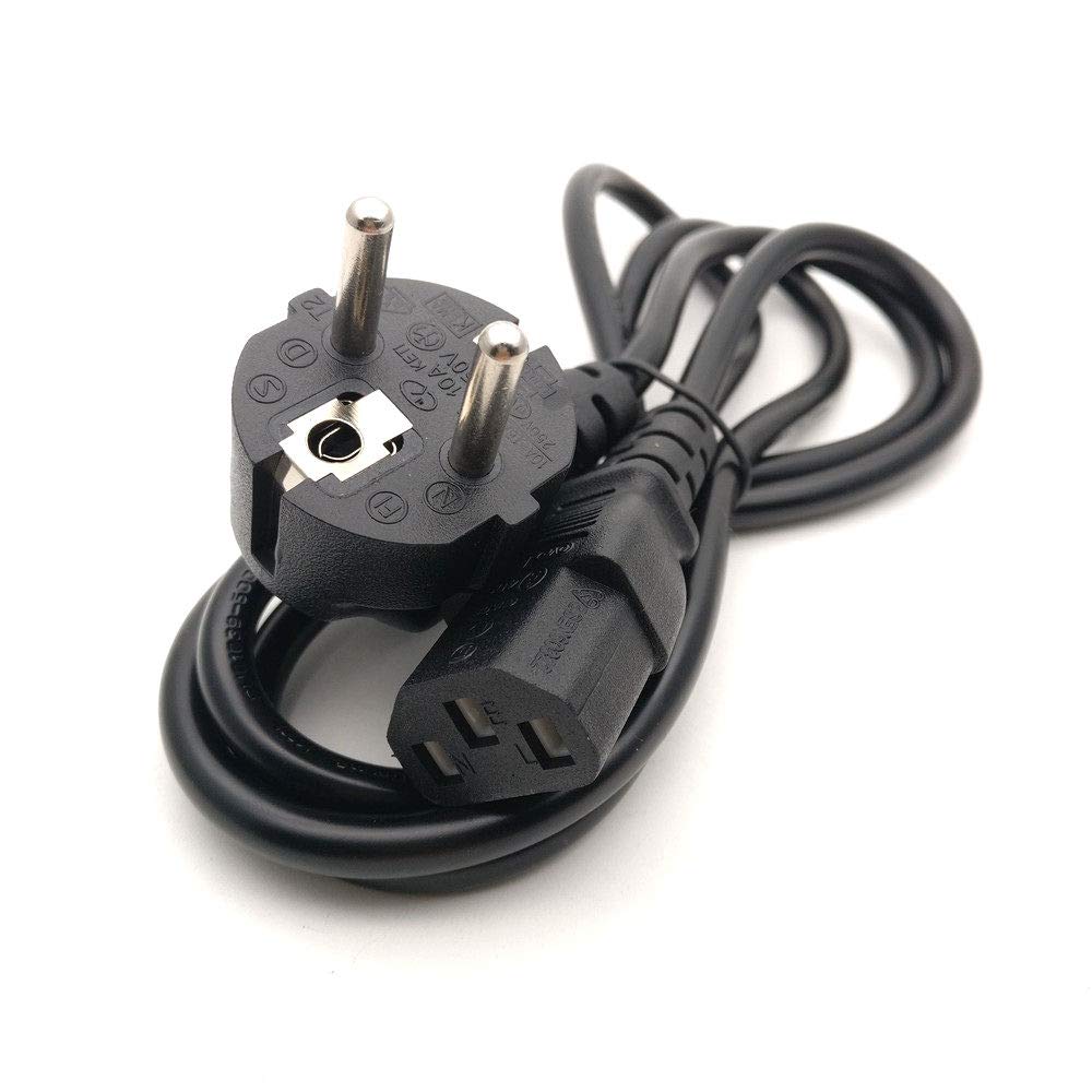 C13 IEC Female Kettle Plug to European 2 pin Round AC EU Plug Power Cable Lead Cord - 1M