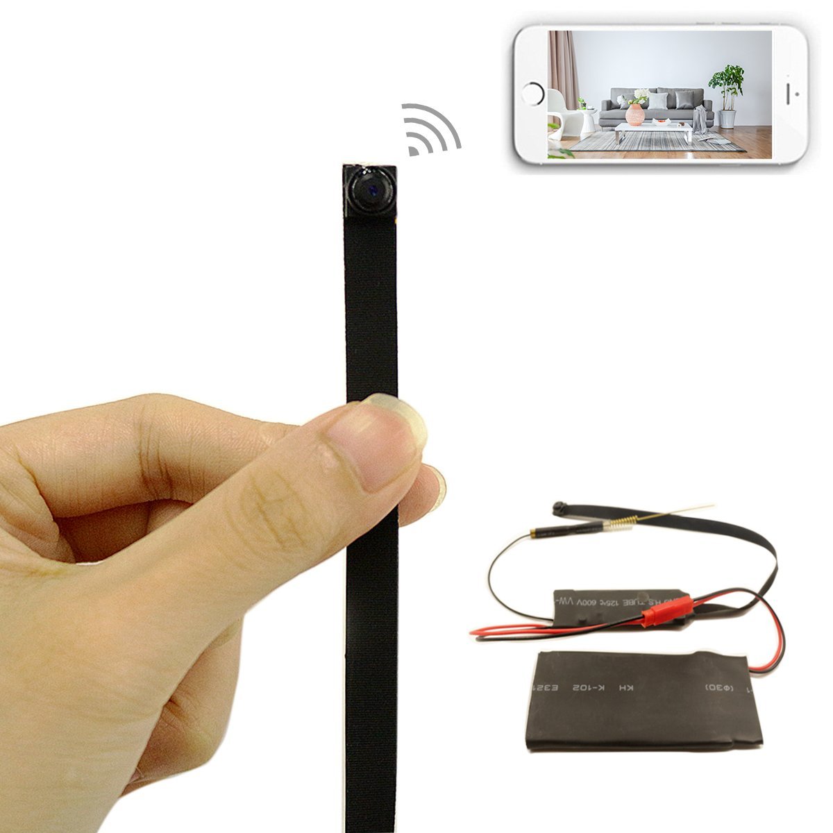 Techme K-102 Micro WiFi Real Time Spy Camera with Battery Supply ...